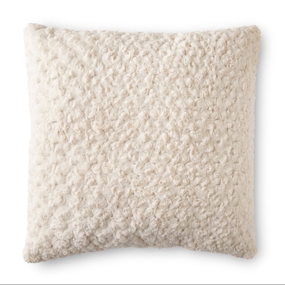 Cream Textured Throw Pillow - Picture 2 of 2